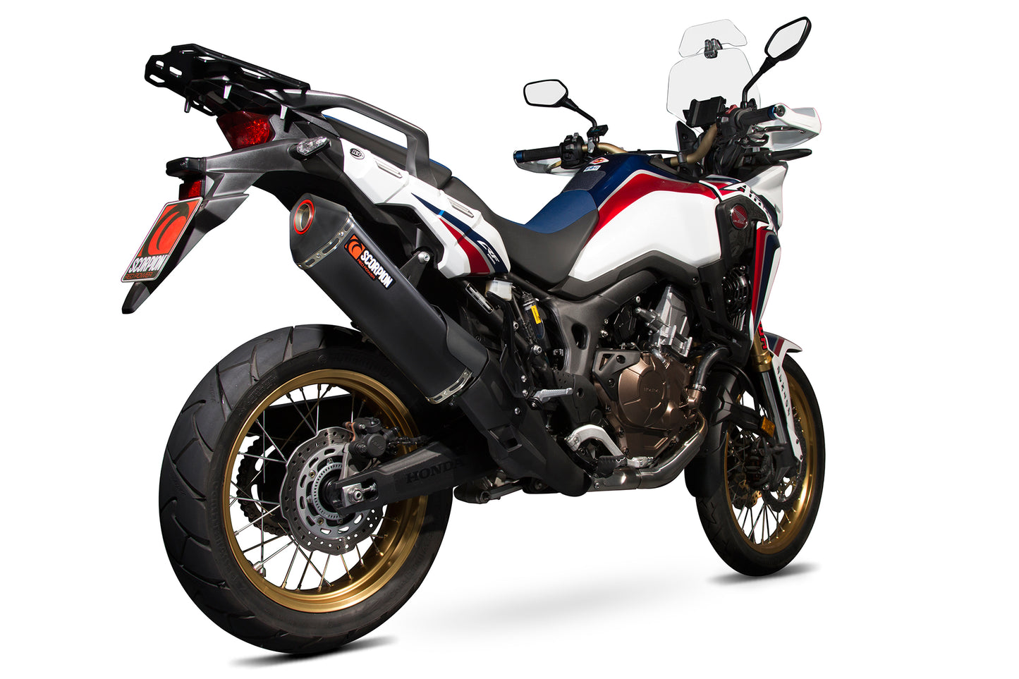 Scorpion RHA173BCER Honda CRF1000 L Serket Parallel Slip-On - Black Ceramic Coated Sleeve | ML Performance UK UK