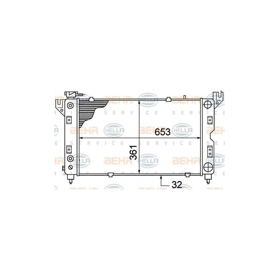 Hella 8MK 376 766-521 Engine Radiator