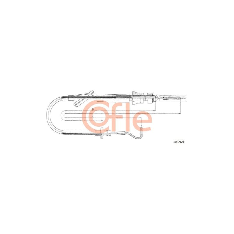 COFLE 10.0921 Throttle Cable for VW Golf II Hatchback (19E, 1G1) | ML Performance UK Car Parts