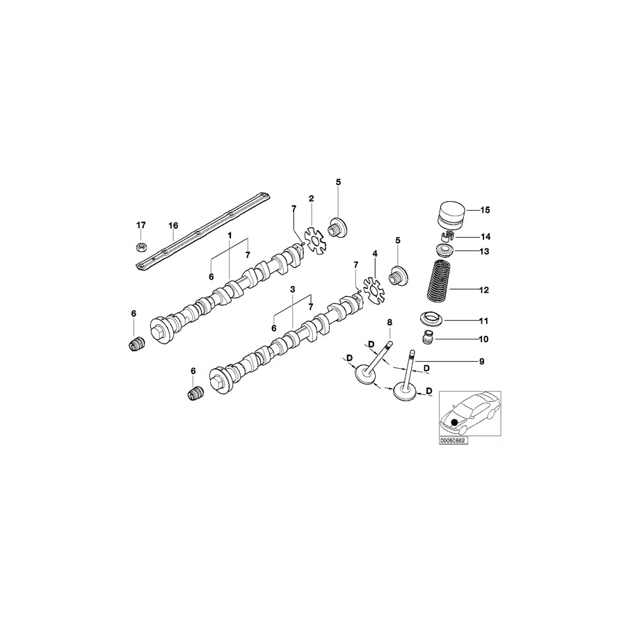 Genuine BMW 11317831567 E39 E52 Camshaft Exhaust Zyl.1-4 (Inc. M5 & Z8) | ML Performance UK Car Parts