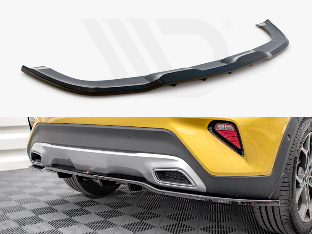 Maxton Design KI-XCEED-1-RD1T+RD2T Central Rear Splitter (vertical Bars) Kia Xceed MK1 (2019-) | ML Performance UK Car Parts