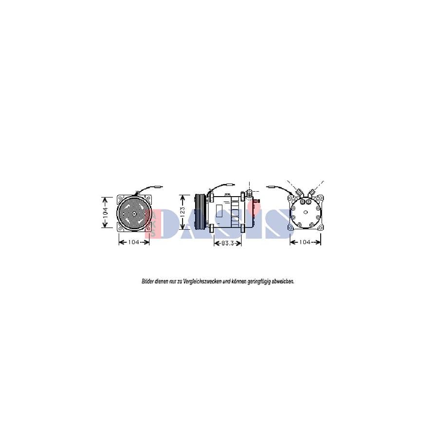 AKS Dasis 850590N Compressor, Air Conditioning | ML Performance UK