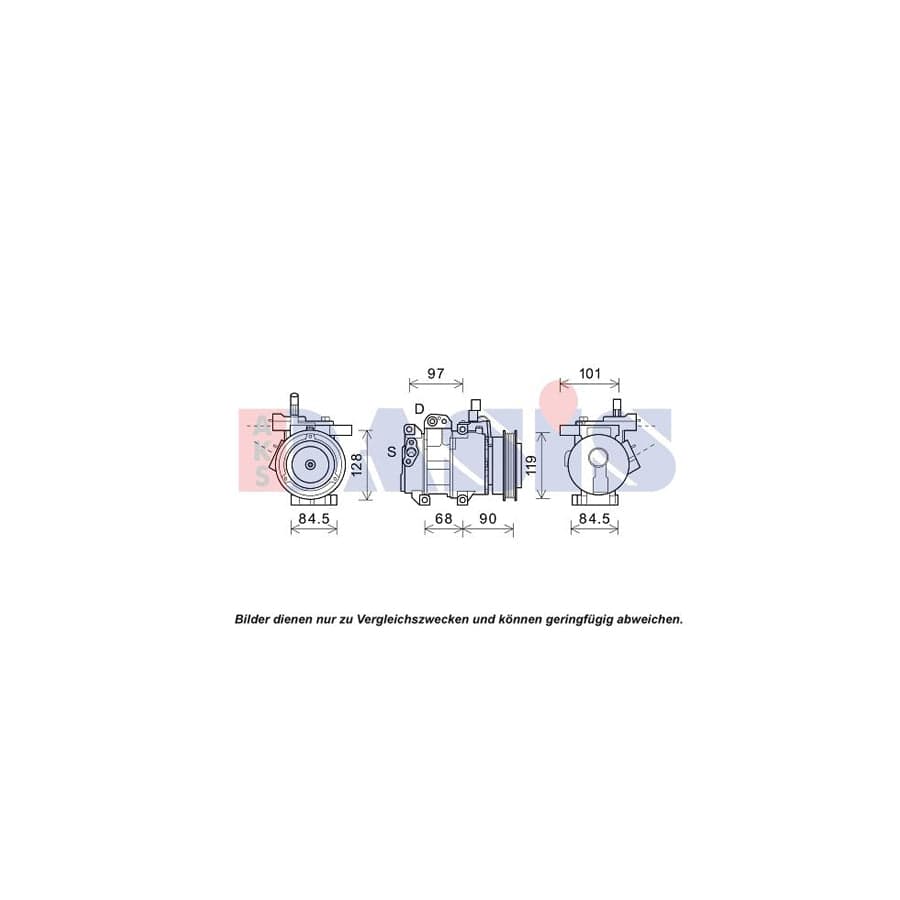 AKS Dasis 852837N Compressor, Air Conditioning For Kia Cerato | ML Performance UK