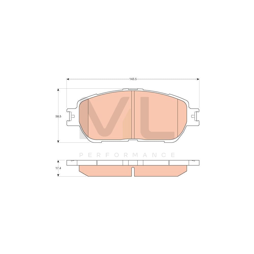 TRW Gdb3612 Brake Pad Set Not Prepared For Wear Indicator | ML Performance Car Parts