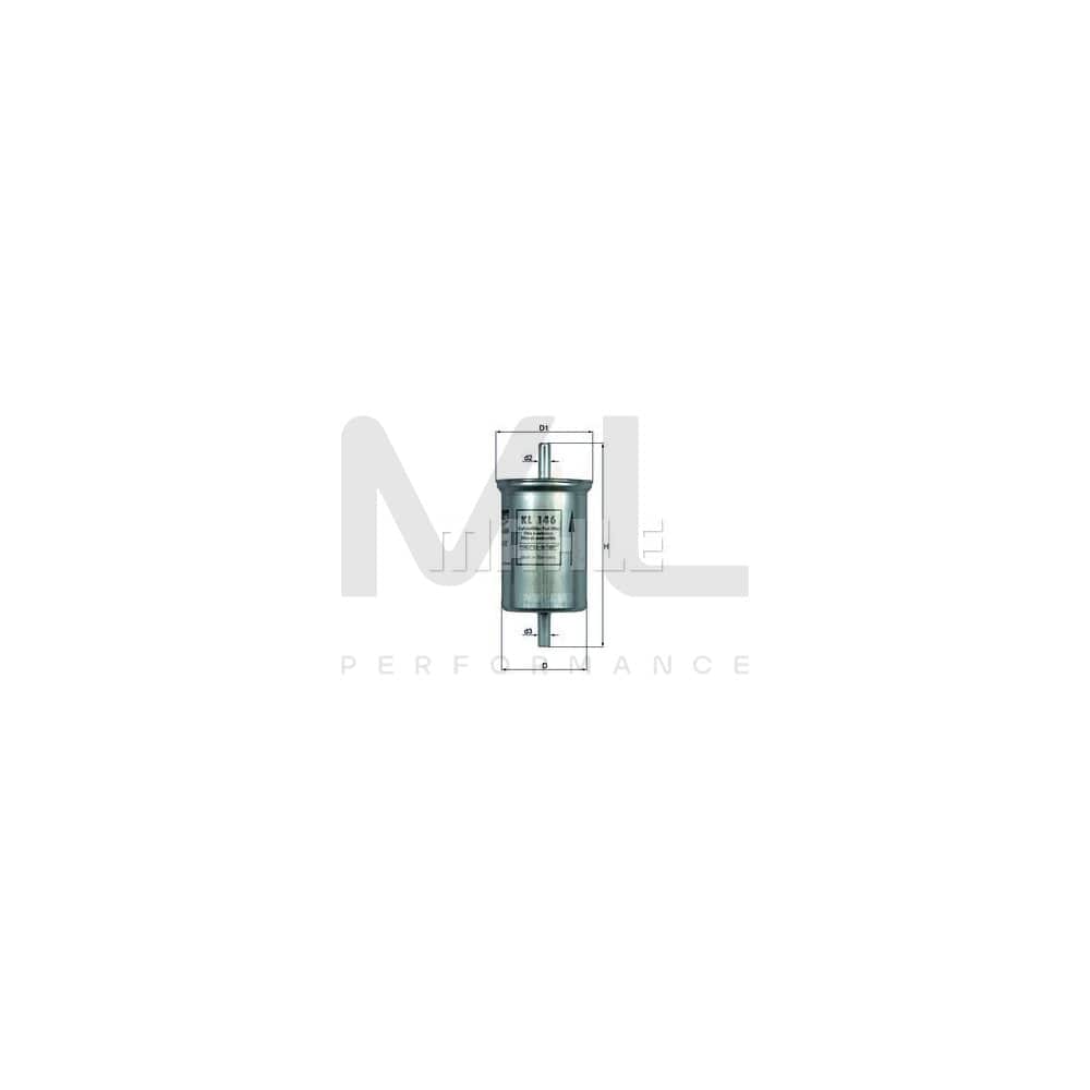 MAHLE ORIGINAL KL 146 Fuel filter In-Line Filter | ML Performance Car Parts