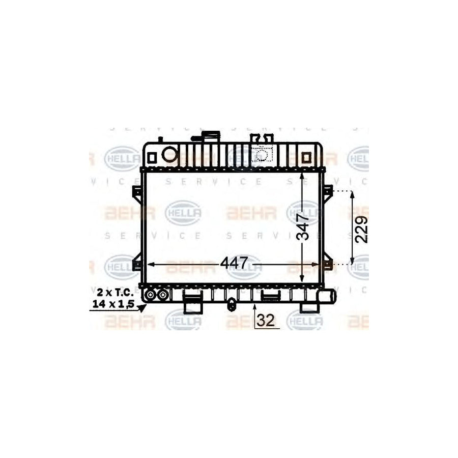 Hella 8MK 376 766-451 Engine Radiator