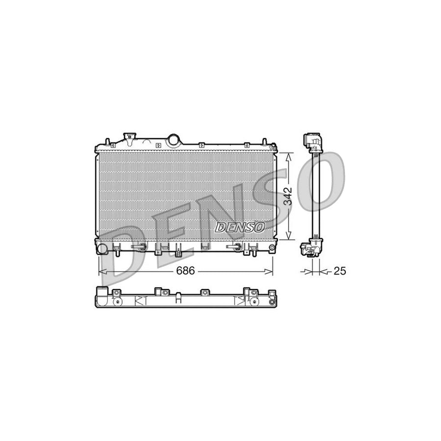 Denso DRM36005 Drm36005 Engine Radiator For Subaru Forester Iii (Sh) | ML Performance UK