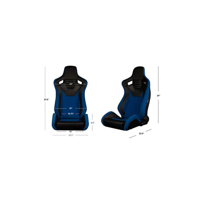 BRAUM Elite-S Series Racing Seats (Black - Blue) – Pair