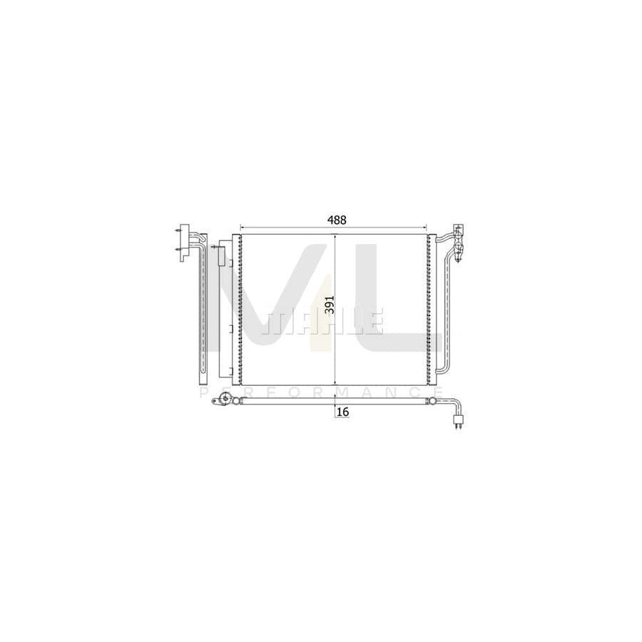 MAHLE ORIGINAL AC 311 001S Air conditioning condenser for BMW X5 (E53) with dryer | ML Performance Car Parts