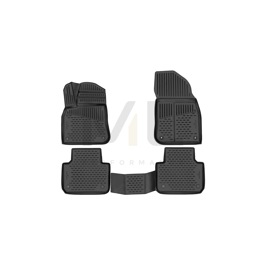 WALSER Tailored, XTR 75235 Floor mat set Elastomer, Front and Rear, Black | ML Performance Car Parts