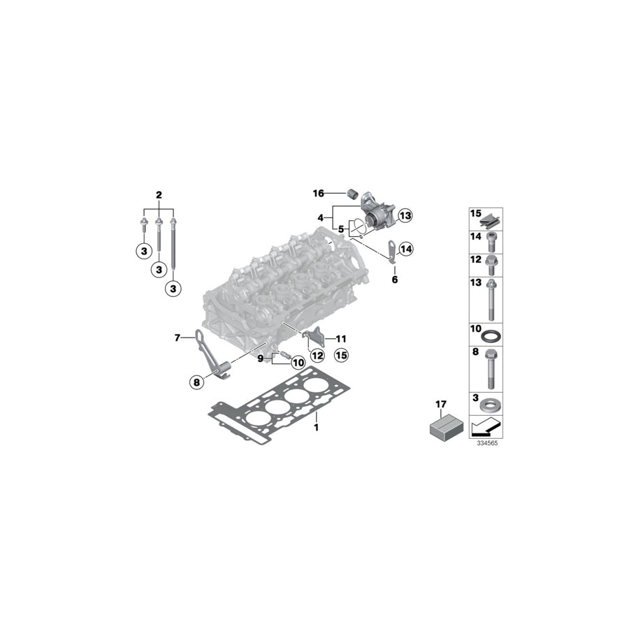 Genuine BMW 11127586908 R56 Cylinder Head Gasket Asbestos-Free 1,20mm (+0,3) (Inc. Cooper S ALL4, Cooper S & 114i) | ML Performance UK Car Parts