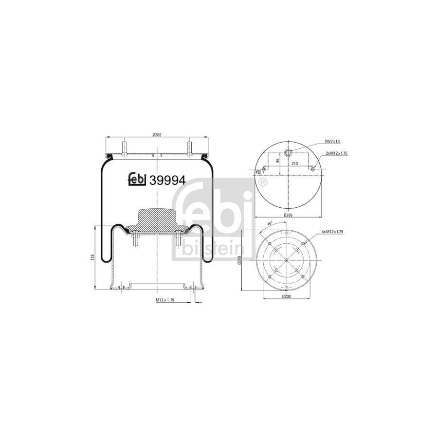 Febi Bilstein 39994 Boot, Air Suspension