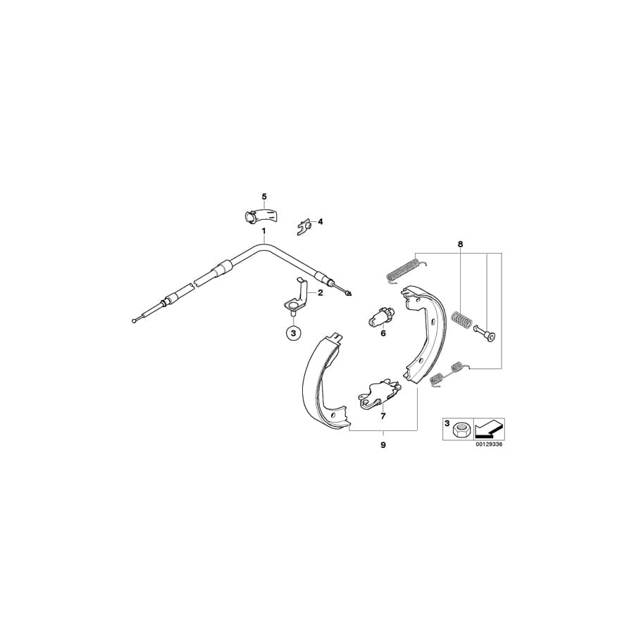 Genuine BMW 34403412833 E83 E83 Hand Brake Bowden Cable Bracket (Inc. X3 3.0d) | ML Performance UK Car Parts