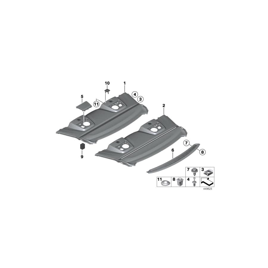 Genuine BMW 51468051033 F13 Storage Tray, Retracting Sun Blind ANTHRAZIT (Inc. 640iX, 640d & 640dX) | ML Performance UK Car Parts