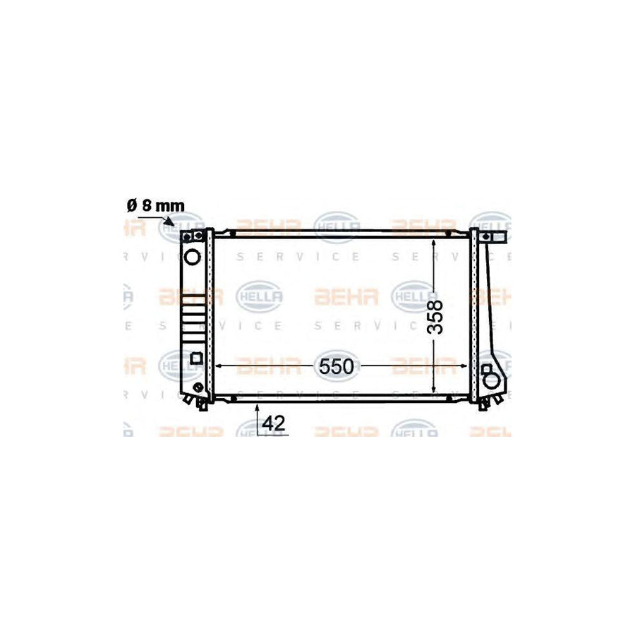 Hella 8MK 376 766-401 Engine Radiator For BMW 3 Series