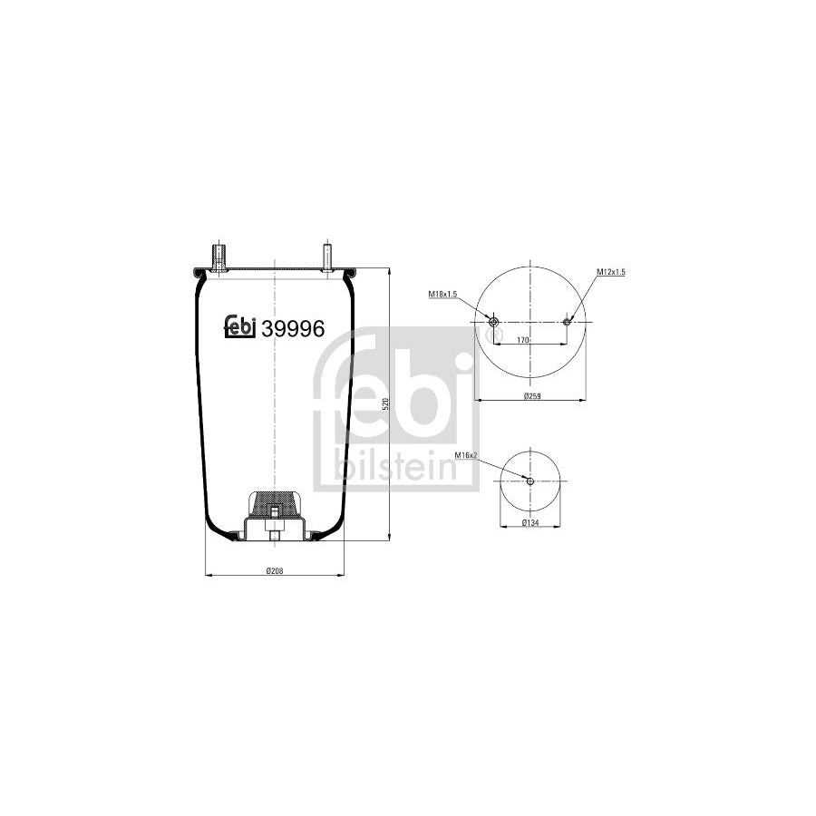 Febi Bilstein 39996 Boot, Air Suspension