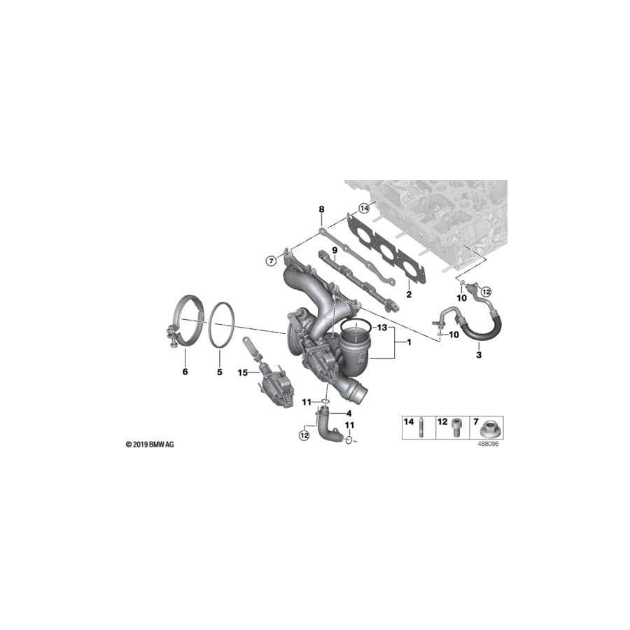 Genuine BMW 11627625162 F56 Bracket For Exhaust Manifold, Upper (Inc. 225xe, i8 & Cooper SE ALL4) | ML Performance UK Car Parts