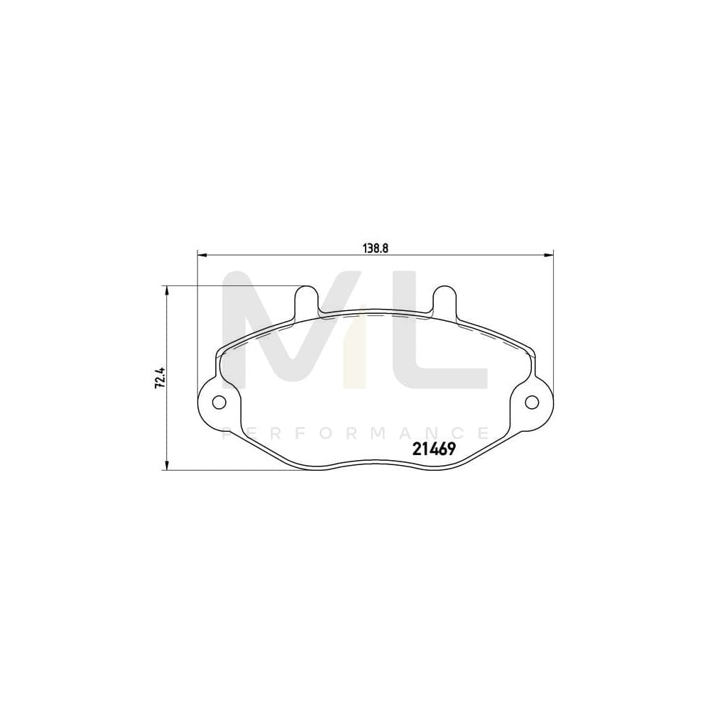 Brembo P 24 033 Brake Pad Set For Ford Transit Excl. Wear Warning Contact | ML Performance Car Parts