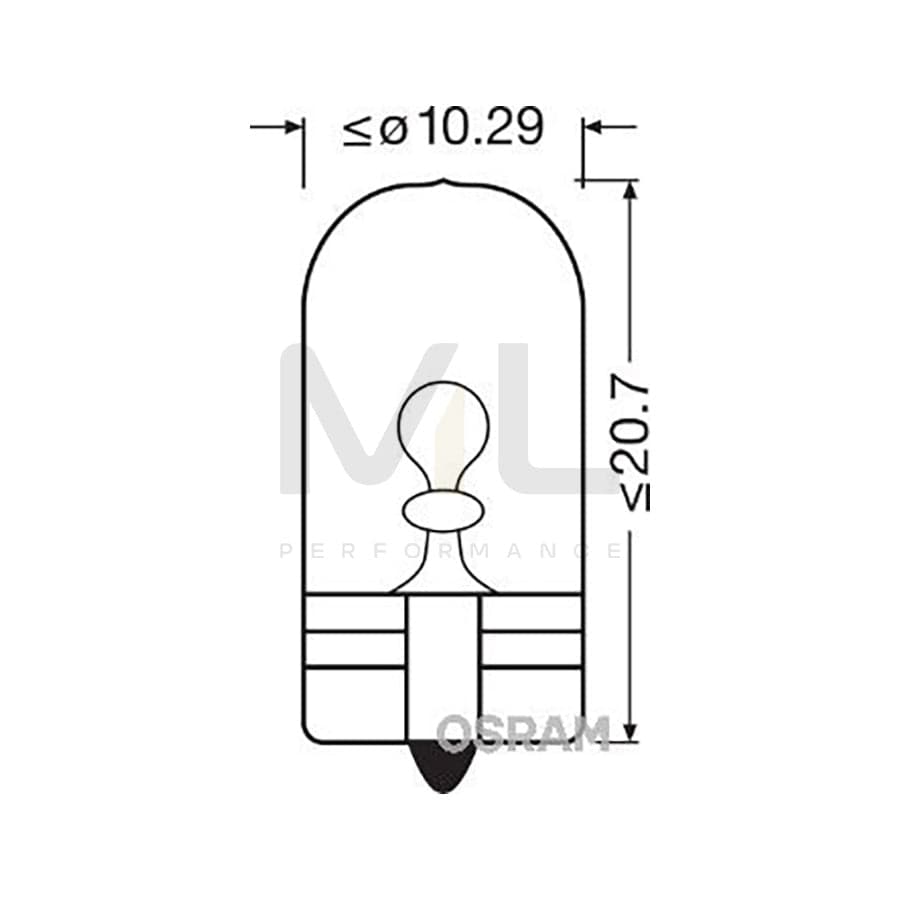 OSRAM ORIGINAL 2886X Bulb, interior light Socket Bulb, 12V, 6W | ML Performance Car Parts