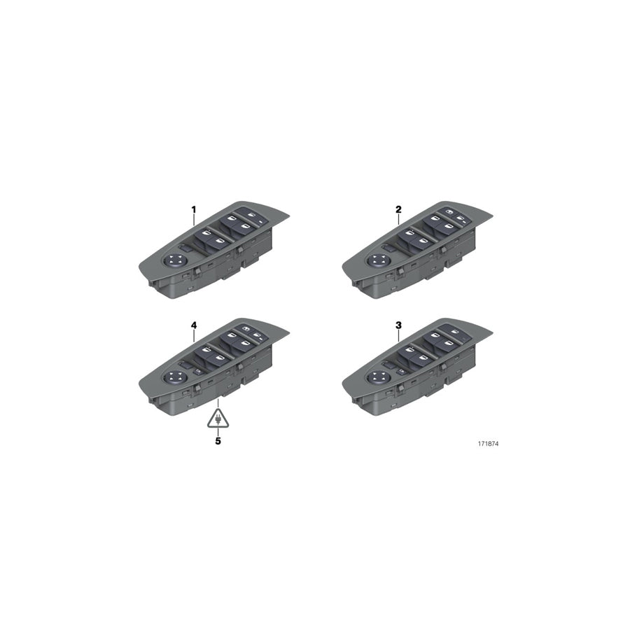 Genuine BMW 61319241903 F01 F04 F02 Operating Unit, Switch Module, Door SCHWARZ (Inc. 730dX, 730Ld & Hybrid 7L) | ML Performance UK