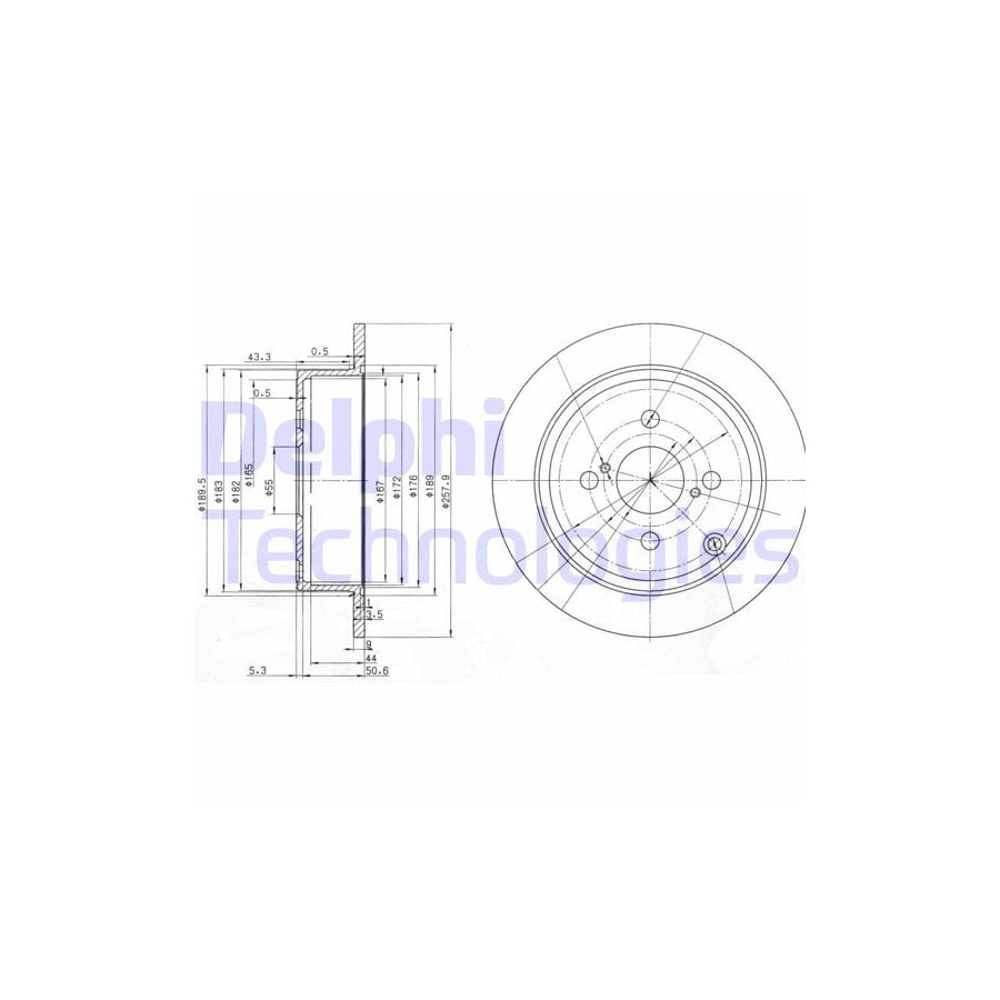 Delphi Bg3889 Brake Disc For Toyota Corolla