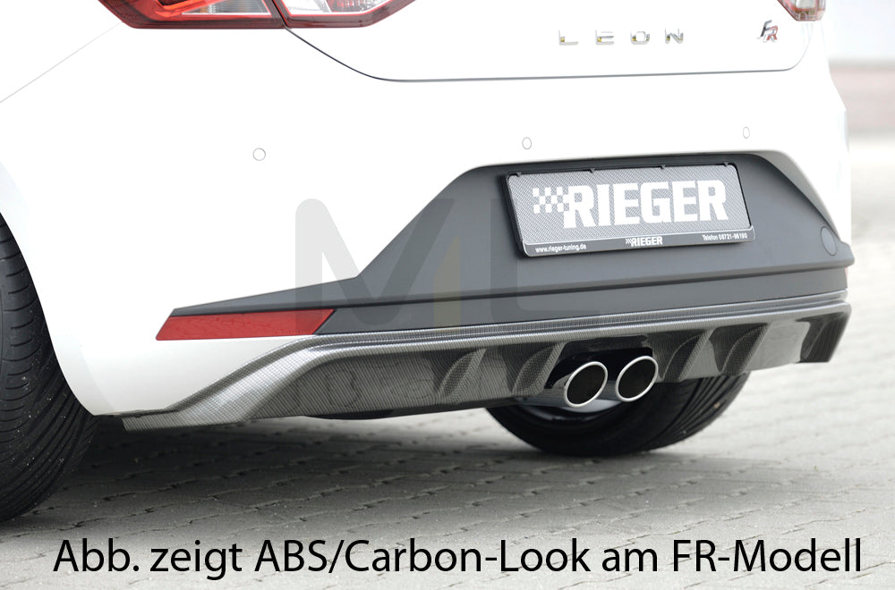 Rieger 00088069 SEAT 5F Leon Rear Diffuser 1 | ML Performance UK Car Parts