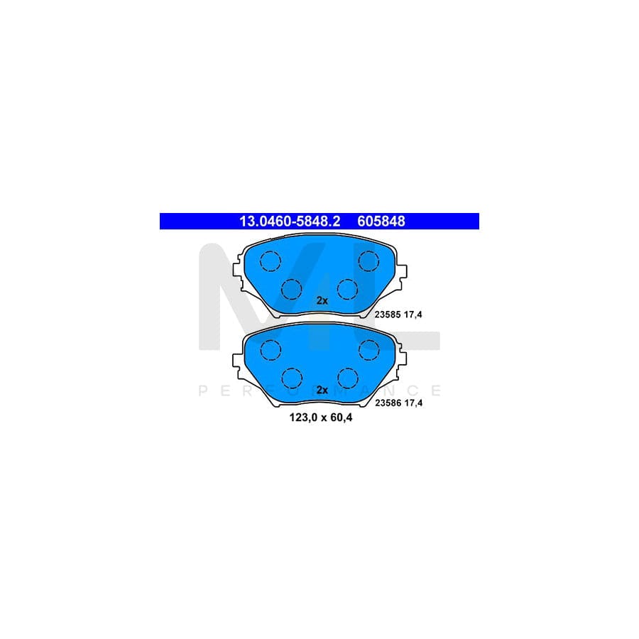 ATE 13.0460-5848.2 Brake pad set for TOYOTA RAV4 II Off-Road (XA20) excl. wear warning contact | ML Performance Car Parts