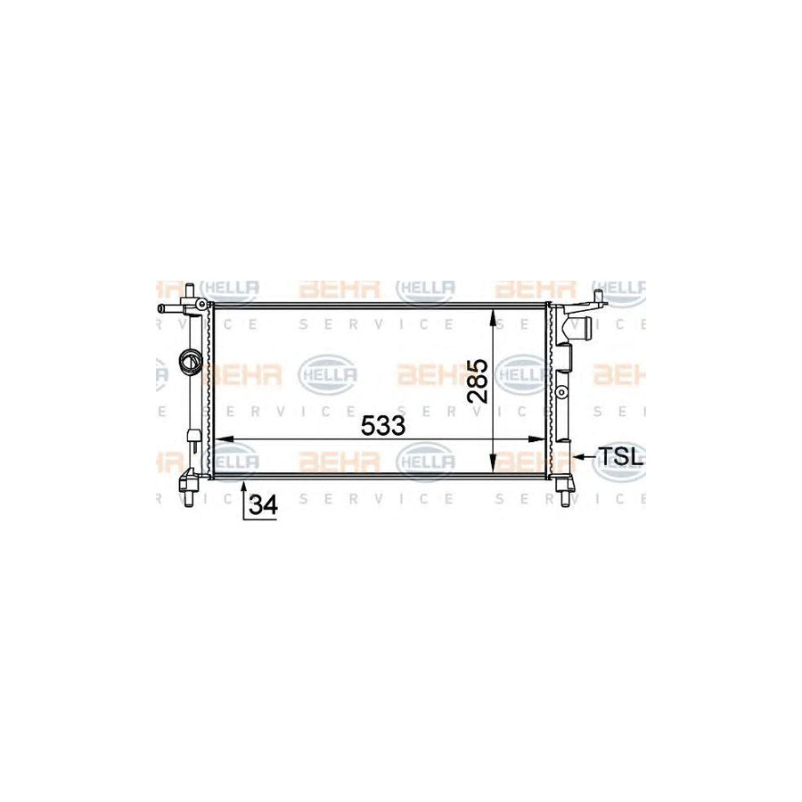 Hella 8MK 376 712-004 Engine Radiator