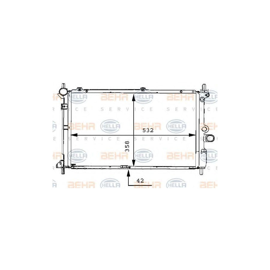 Hella 8MK 376 711-764 Engine Radiator