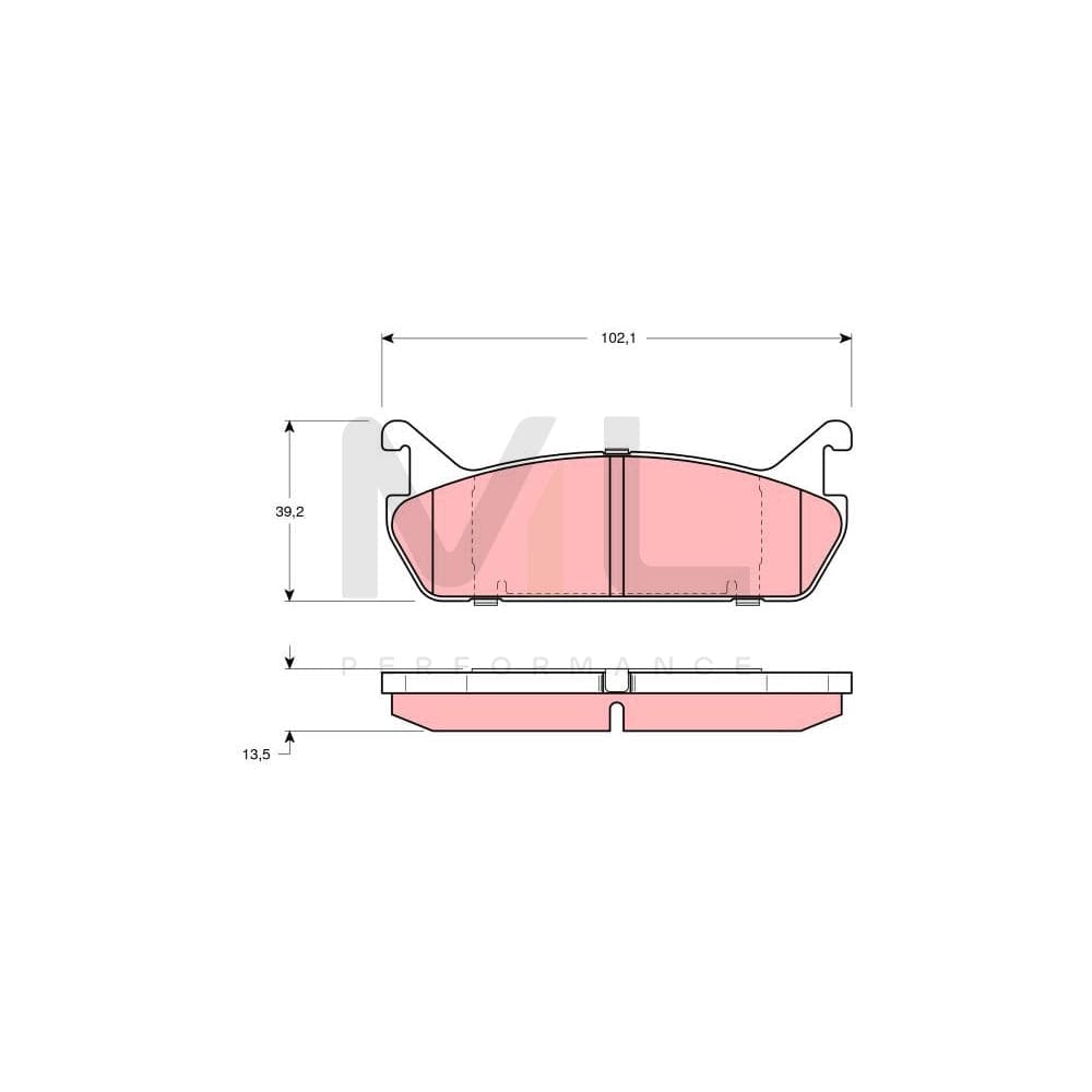 TRW Gdb887 Brake Pad Set Not Prepared For Wear Indicator | ML Performance Car Parts