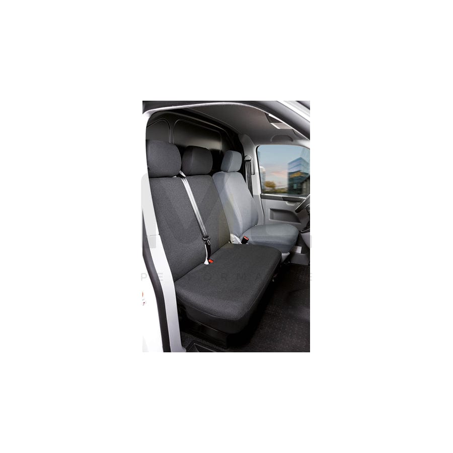 WALSER 10454 Car seat cover for VW TRANSPORTER Grey, Polyester, Front | ML Performance Car Parts