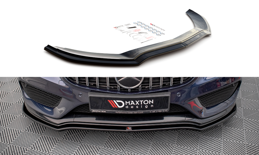 Maxton Design ME-C-205-AMG-FD1T Front Splitter V.1 Mercedes Benz C43 AMG W205 | ML Performance UK Car Parts