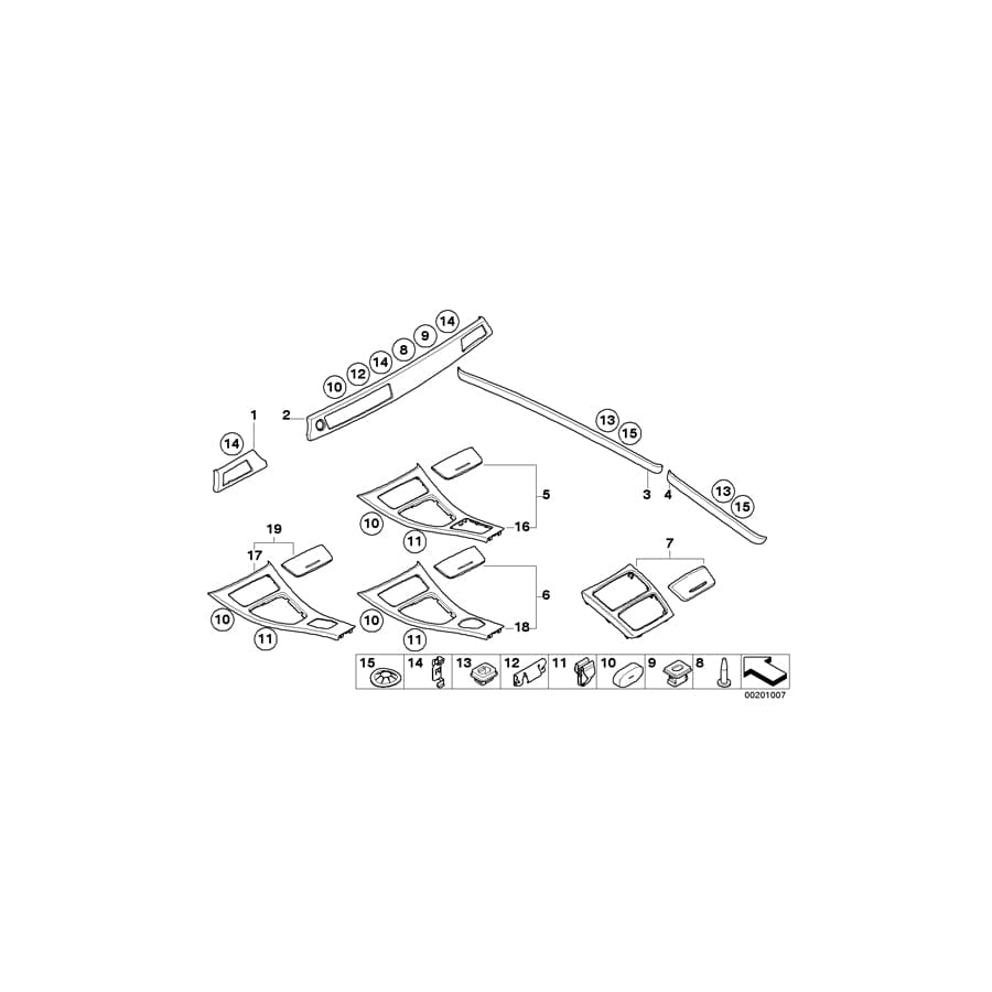 Genuine BMW 51416958237 E92 E93 Decor Strip, Left Doors PAPPELMASER GR. (Inc. 320i, 335xi & 335i) | ML Performance UK Car Parts