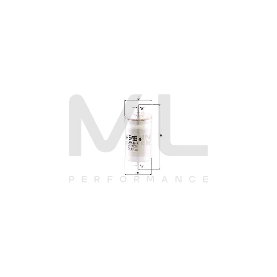 MANN-FILTER WK 8036 Fuel filter for SEAT EXEO In-Line Filter | ML Performance Car Parts