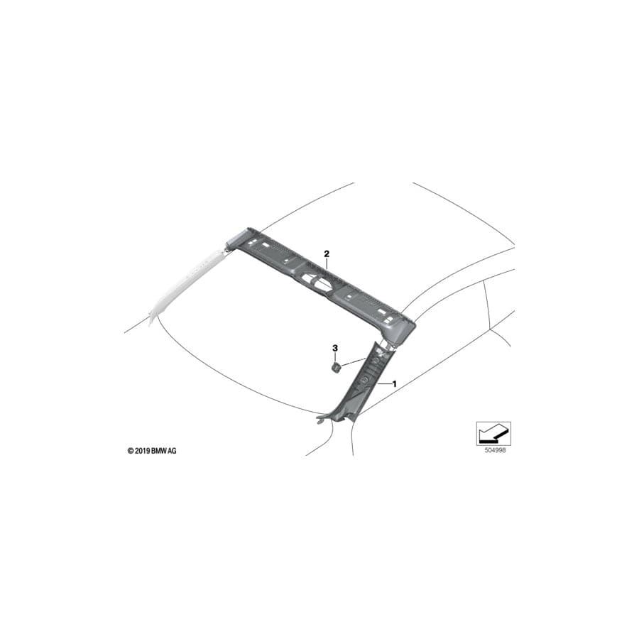 Genuine BMW 51467994976 F91 G14 Finisher, Windscreen Panel, Leather Top TARTUFO (Inc. 840i, M8 & M850iX) | ML Performance UK Car Parts