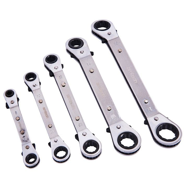 Amtech 5pcs. Offset Ring Ratchet Spanner Set | ML Performance DIY & Power Tools