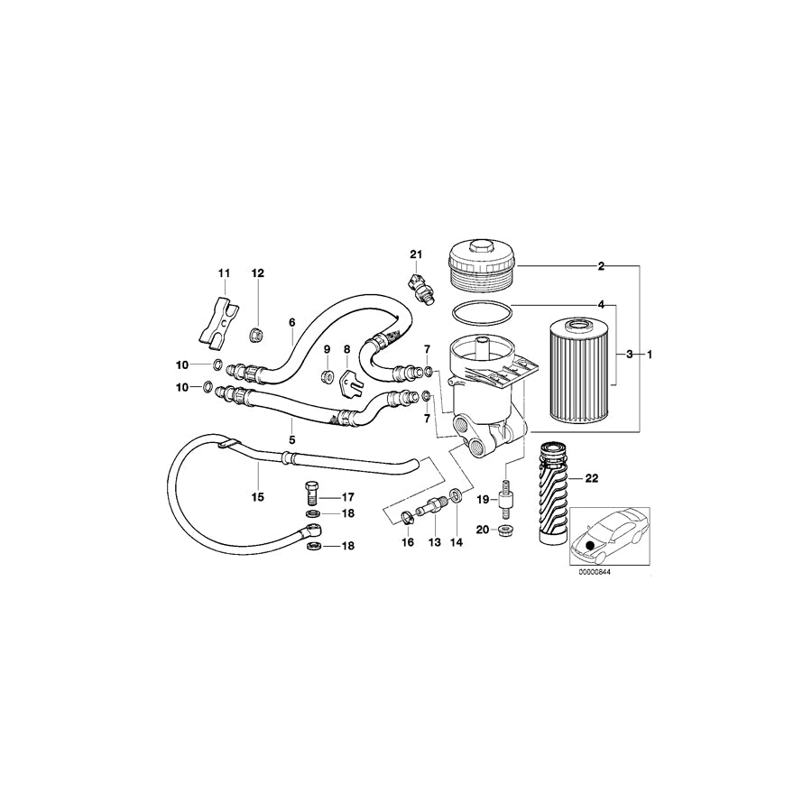 Genuine BMW 11421704799 E31 Pressure Hose Assy Inlet (Inc. 850Ci) | ML Performance UK Car Parts