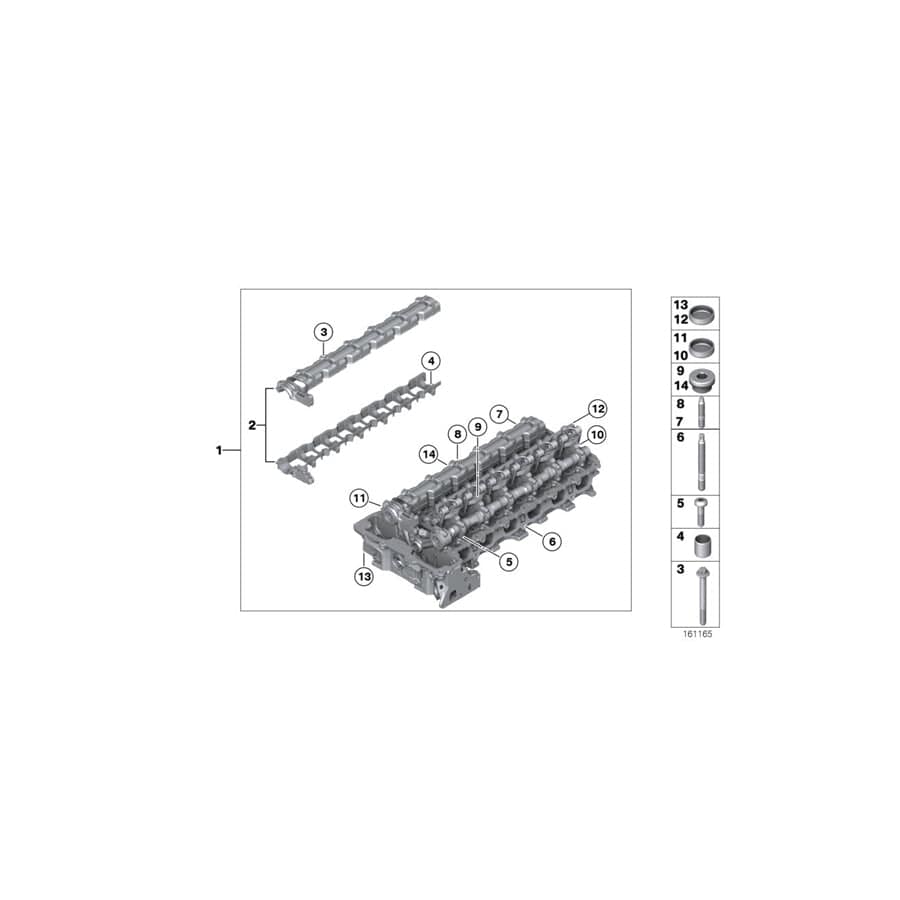 Genuine BMW 11127591618 F11 E61 Cylinder Head With Valve Gear (Inc. 525xi, 523i & 323i) | ML Performance UK Car Parts