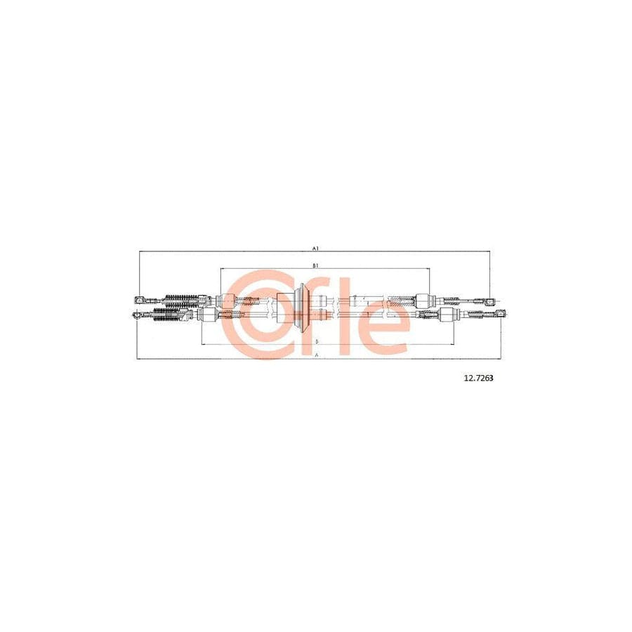 Cofle 12.7263 Cable, Manual Transmission For Fiat Multipla (186)