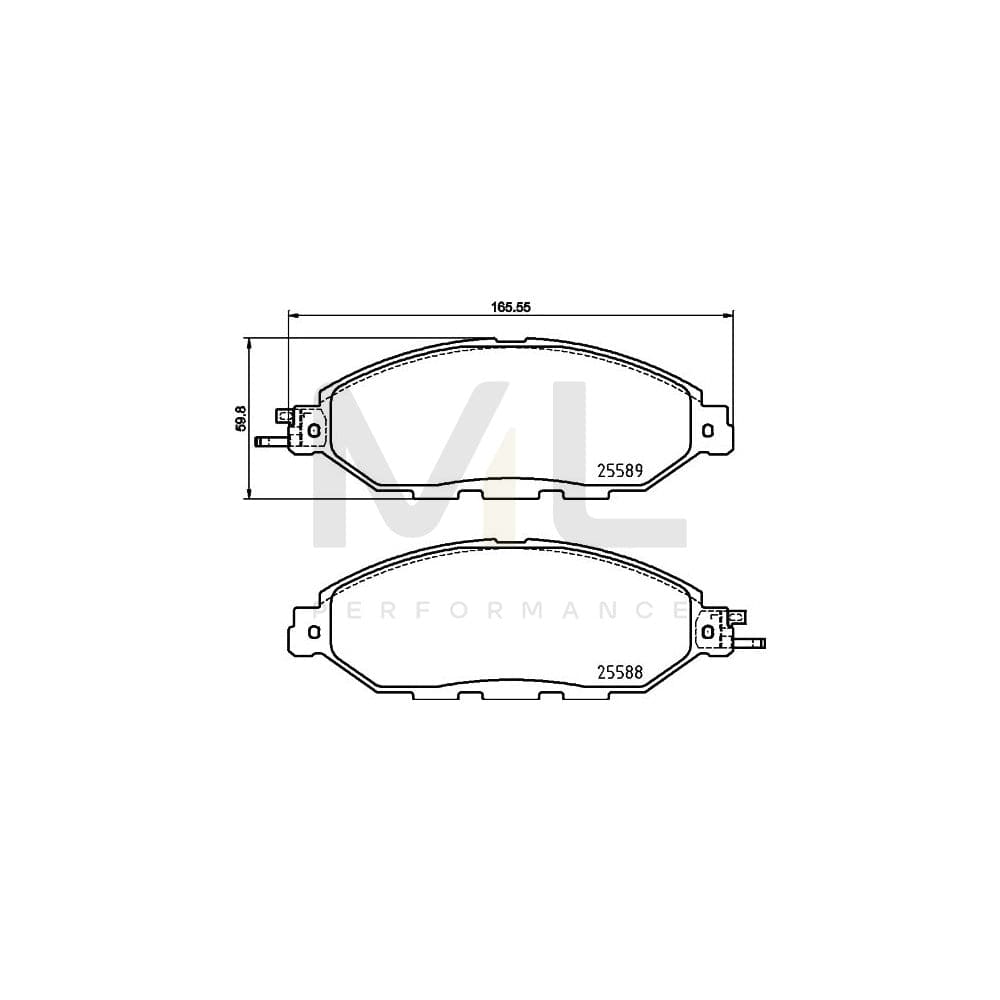 Hella 8DB 355 025-101 Brake Pad Set Not Prepared For Wear Indicator | ML Performance Car Parts