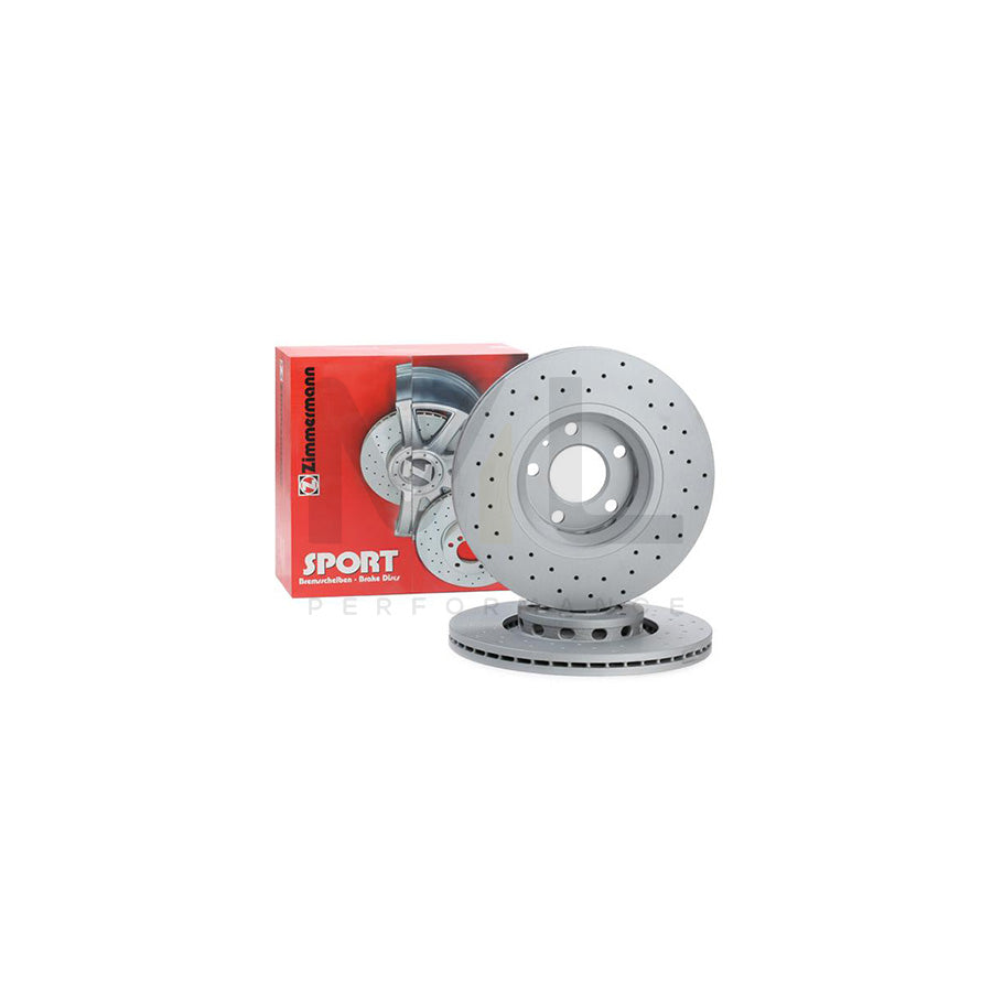 ZIMMERMANN SPORT COAT Z 100.1242.52 Brake Disc Externally Vented, Perforated, Coated, High-carbon | ML Performance Car Parts