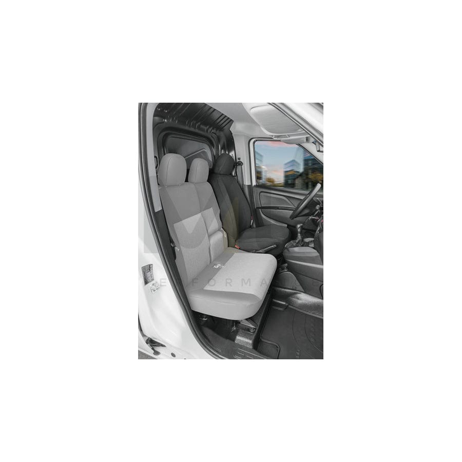 WALSER 10549 Car seat cover for FIAT DOBLO Silver, Polyester, Front | ML Performance Car Parts