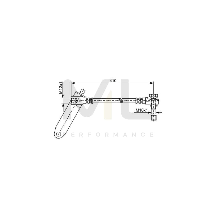 BOSCH 1 987 481 047 Brake Hose for FORD TRANSIT 412mm | ML Performance Car Parts