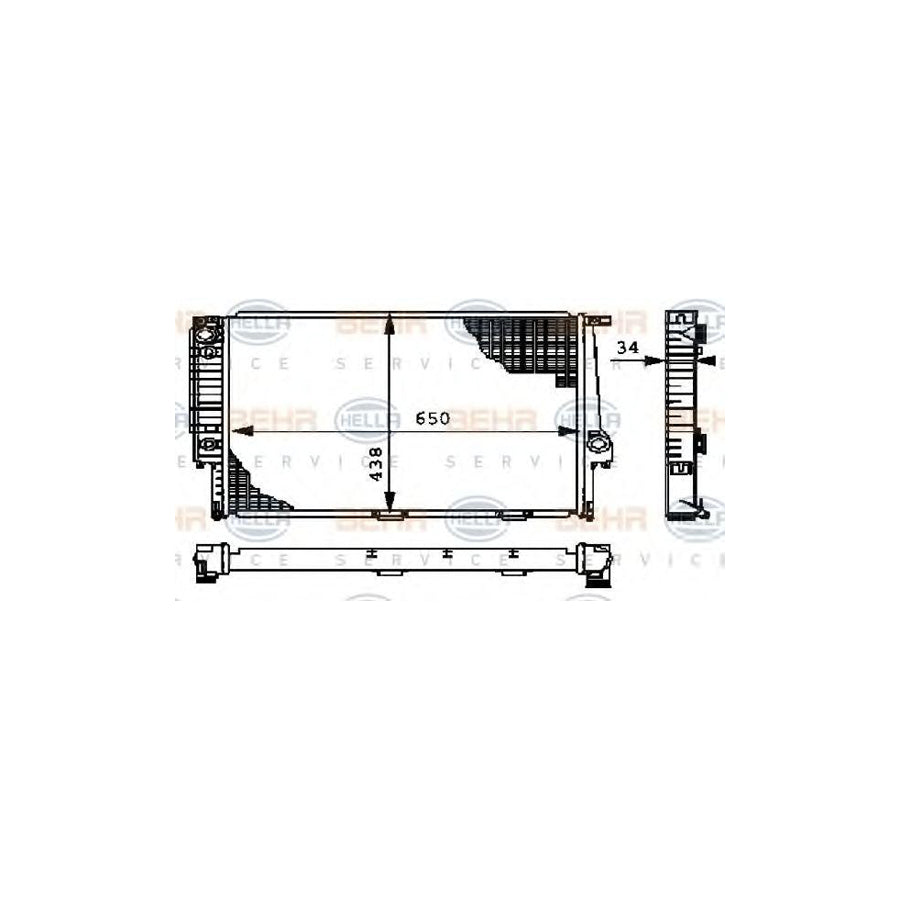 Hella 8MK 376 712-381 Engine Radiator