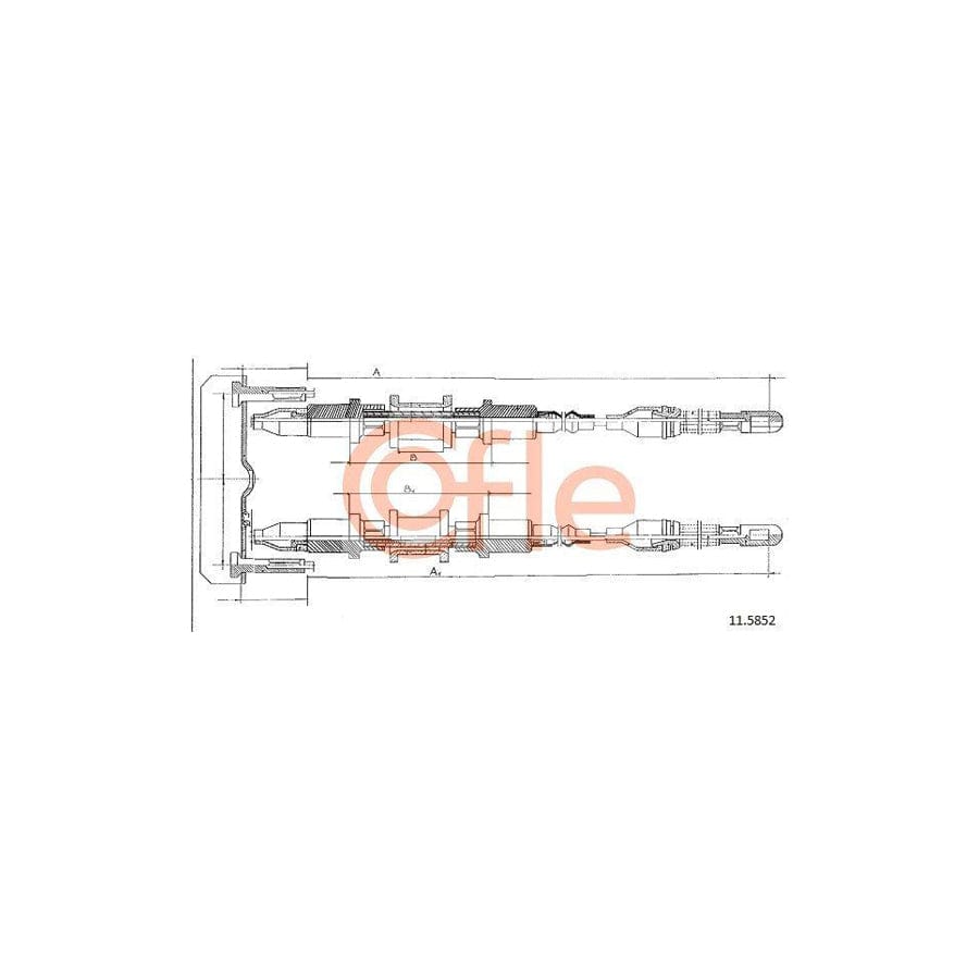 Cofle 92.11.5852 Hand Brake Cable