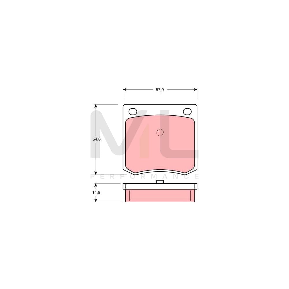 TRW Gdb191 Brake Pad Set Not Prepared For Wear Indicator | ML Performance Car Parts