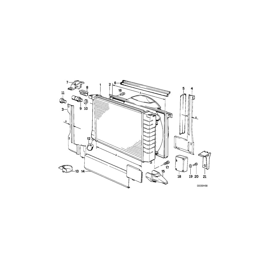 Genuine BMW 17111712025 E32 Covering Lower L=430MM (Inc. 735i, 730i & 730iL) | ML Performance UK Car Parts