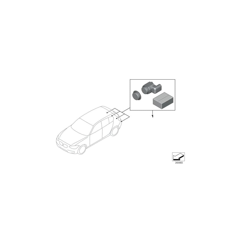 Genuine BMW 51117390653 F23 F22 Set Of Mounts For Pdc Sensor, Rear (Inc. M235i, 220dX & 218d) | ML Performance UK Car Parts