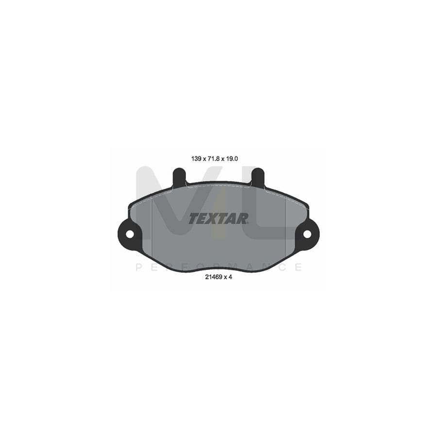 TEXTAR 2146901 Brake pad set for FORD TRANSIT not prepared for wear indicator | ML Performance Car Parts