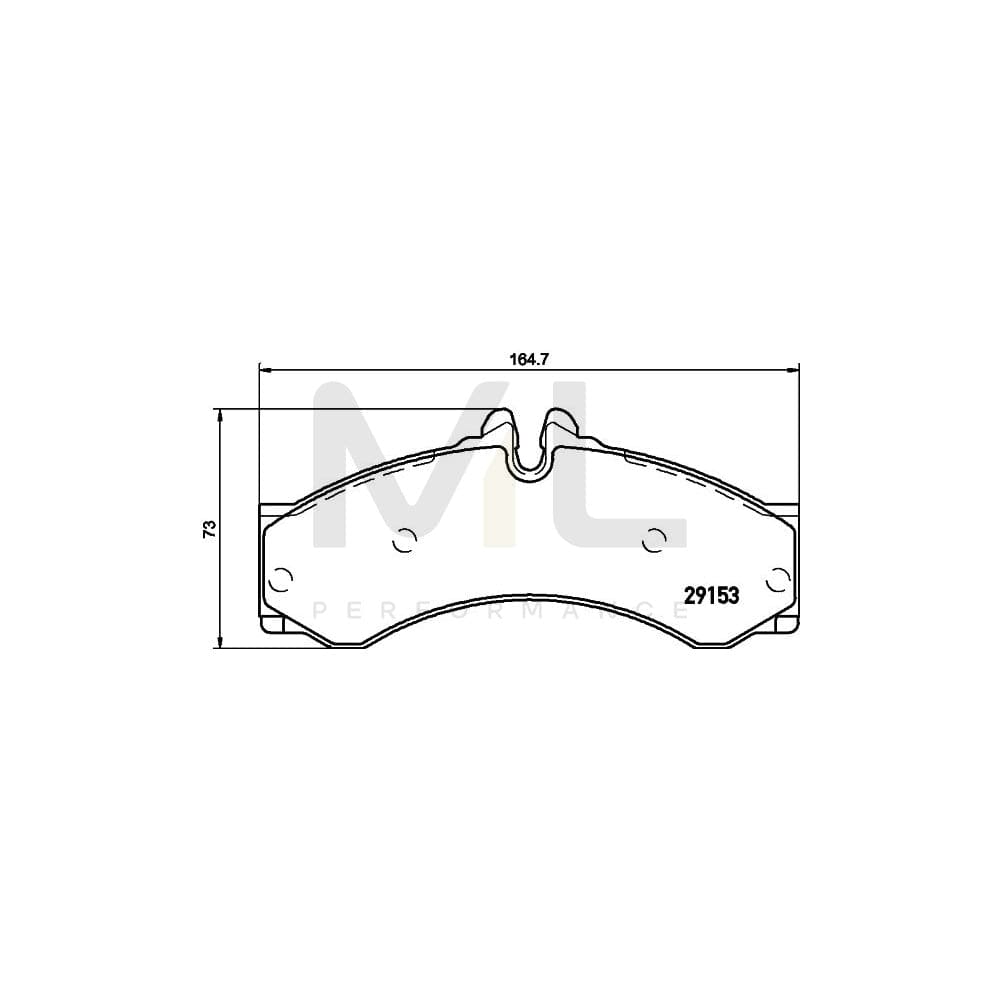 Hella 8DB 355 005-391 Brake Pad Set Prepared For Wear Indicator, With Accessories | ML Performance Car Parts